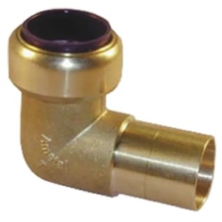Pegler Yorkshire Brass Pipe Fitting Compression Elbow Female BSP 15 mm to Male Metric 15 mm 65496