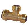 Pegler Yorkshire Brass Pipe Fitting Compression Branch Tee Female BSP 22 mm to Female Metric 15 mm 65820