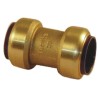 Pegler Yorkshire Brass Pipe Fitting Compression Coupler Female BSP 15 mm to Female Metric 15 mm 65114
