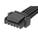 Molex Wire to Board Cable 6 Way Female Micro-Lock Plus to 5 Way Female Micro-Lock Plus, Black, 600 mm 45111-0506