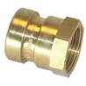 Pegler Yorkshire Copper Pipe Fitting Push Fit Straight Coupler Female 15 x 12.7 mm 75510