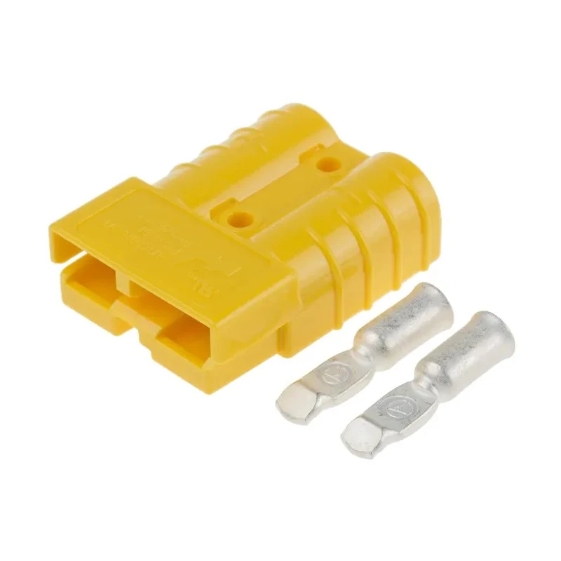 Anderson Power Products SB50 Series 2 Way Male Battery Connector, Straight Cable, 600V, 50A SB50