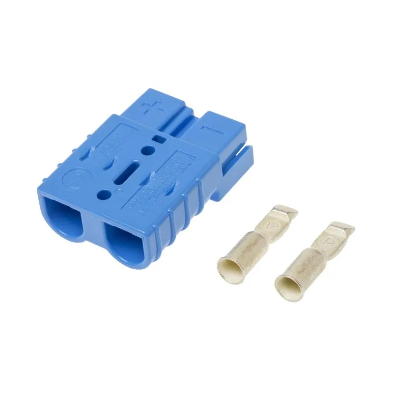 Anderson Power Products Battery Connector SB50 Series 2 Way Male, Straight Cable, 600V, 50A SB50