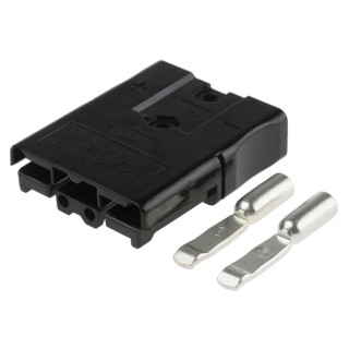Anderson Power Products SBS75X Series 2 Way Male Battery Connector, Straight Cable, 600V, 110A