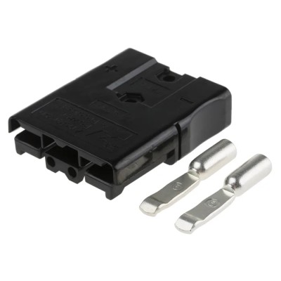 Anderson Power Products SBS75X Series 2 Way Male Battery Connector, Straight Cable, 600V, 110A 