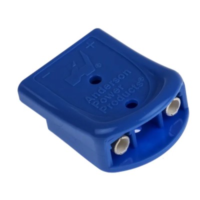 Anderson Power Products Powerpole 15-45 Series 2 Way Male Battery Connector, Straight, Cable Mount, 600V, 52A B02265G3