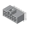 Molex Nano-Fit Series Right Angle Through Hole PCB Header, 4 Contacts, 2.5 mm Pitch, 2 Row, Shrouded 105314-1104