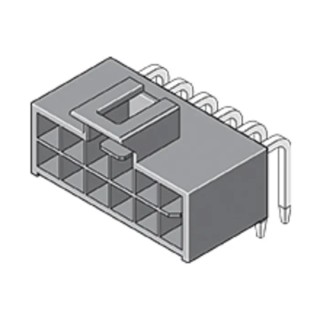 Molex Nano-Fit Series Right Angle Through Hole PCB Header, 4 Contacts, 2.5 mm Pitch, 2 Row, Shrouded 105314-1104