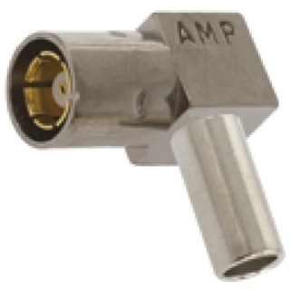 TE Connectivity SMB Series Coaxial Connector Cable Male SMB, 50 Ω, Right Angle Body Crimp 5414363-4