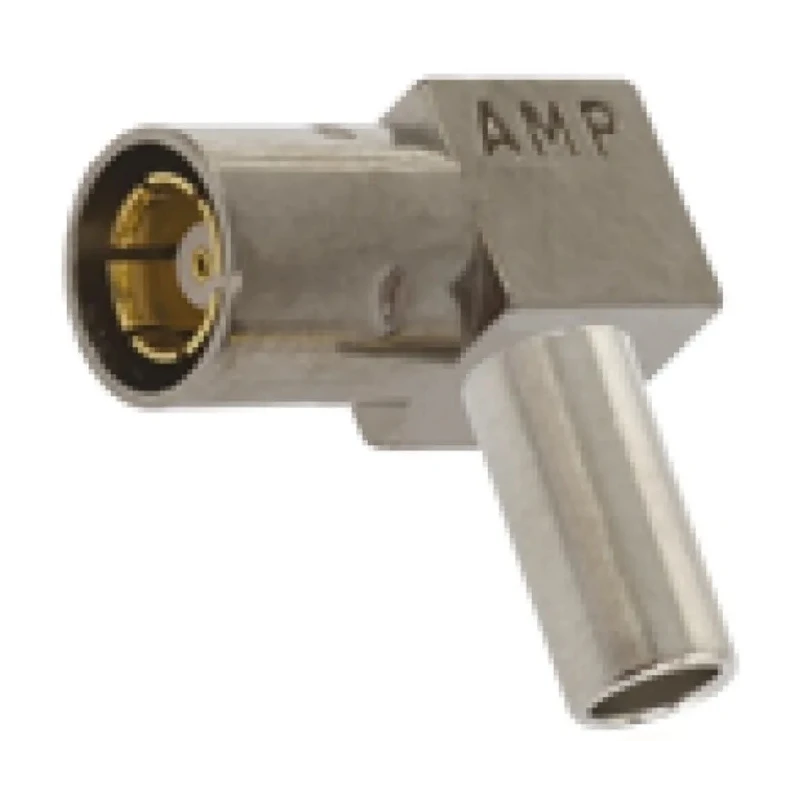 TE Connectivity SMB Series Coaxial Connector Cable Male SMB, 50 Ω, Right Angle Body Crimp 5414363-4