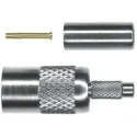 TE Connectivity SMB Series Coaxial Connector Cable Male SMB 50 Ω Straight Body Crimp 413985-3