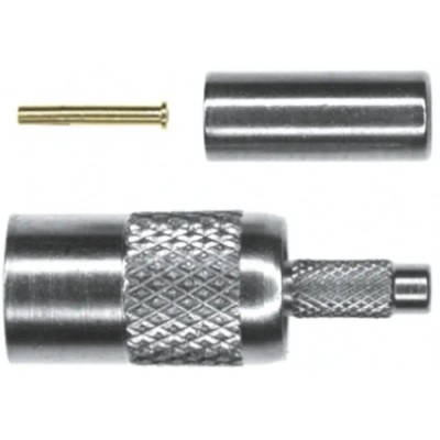 TE Connectivity SMB Series Coaxial Connector Cable Male SMB 50 Ω Straight Body Crimp 413985-3