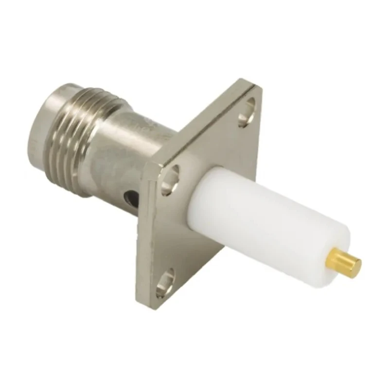 TE Connectivity TNC Series Coaxial Connector Panel Mount Female 50 Ω Straight Body Solder Termination 1057780-1