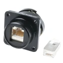 Glenair ITS Series RJ45 Connector Female Panel Mount Cat6 Straight 1 Port 