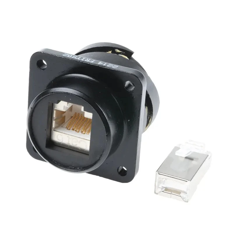 Glenair ITS Series RJ45 Connector Female Panel Mount Cat6 Straight 1 Port 