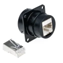 Glenair IPT Series RJ45 Connector Female Panel Mount Cat6 Straight 1 Port 