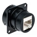 Glenair IPT Series RJ45 Connector Female Panel Mount Cat6 Straight 1 Port 