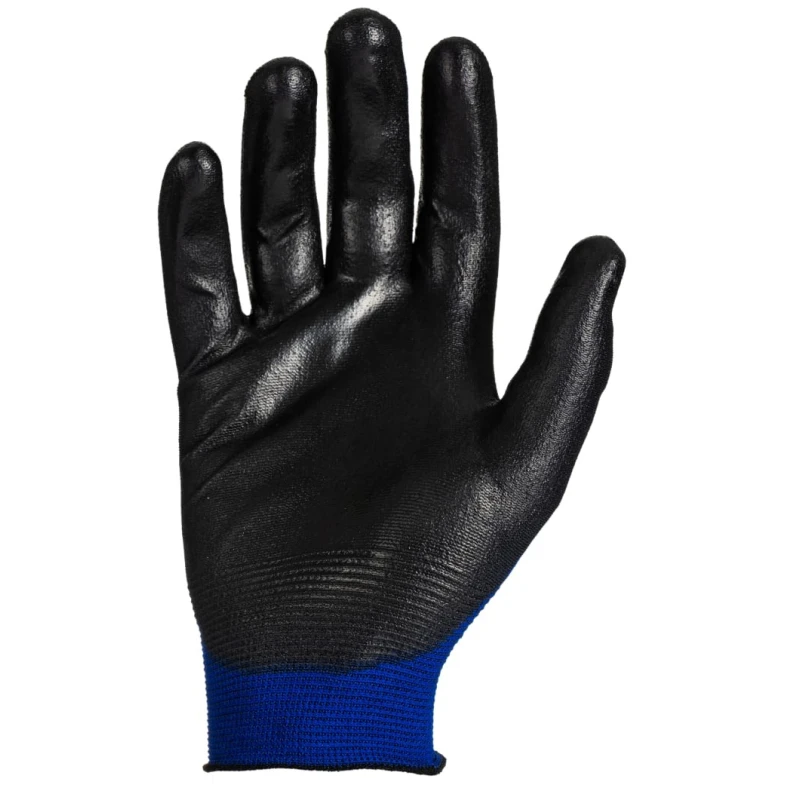Ansell HyFlex 11-618 Blue Nylon Work Gloves Size 10 Polyurethane Coating 11618100