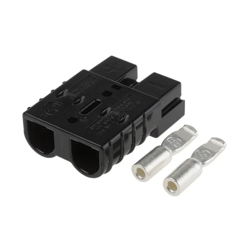 Anderson Power Products SB50 Series 2 Way Male Battery Connector, Straight Cable, 600V, 50A SB50