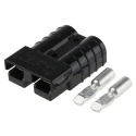 Anderson Power Products SB50 Series 2 Way Male Battery Connector, Straight Cable, 600V, 50A SB50