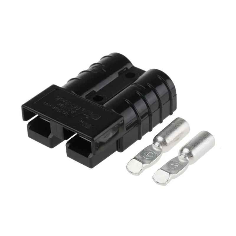 Anderson Power Products SB50 Series 2 Way Male Battery Connector, Straight Cable, 600V, 50A SB50