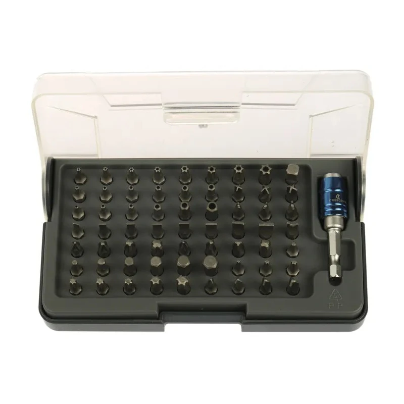 Crescent Phillips, Pozidriv, Torx, Hex, Tri-Wing Screwdriver Bit Set 64 Pieces 1/4 in Drive CBK64EU