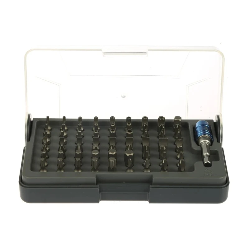 Crescent Phillips, Pozidriv, Torx, Hex, Tri-Wing Screwdriver Bit Set 64 Pieces 1/4 in Drive CBK64EU