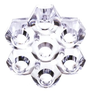 Polymer Optics Modular LED Optics Series 7-Way LED Lens, Polycarbonate, 39.2mm Diameter, 20.2mm Height, 38.5mm Length 263