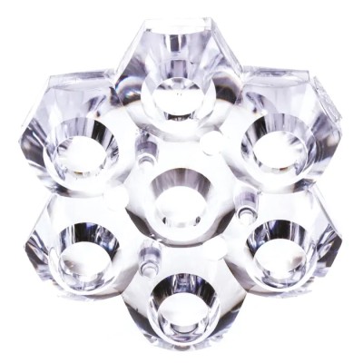 Polymer Optics Modular LED Optics Series 7-Way LED Lens, Polycarbonate, 39.2mm Diameter, 20.2mm Height, 38.5mm Length 263