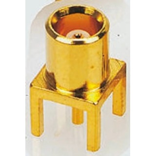 TE Connectivity MCX Series Coaxial Connector Through Hole Female 50Ω Straight Body Solder 1060984-1