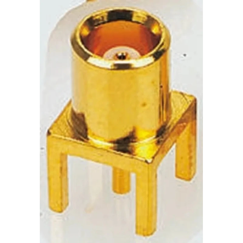 TE Connectivity MCX Series Coaxial Connector Through Hole Female 50Ω Straight Body Solder 1060984-1