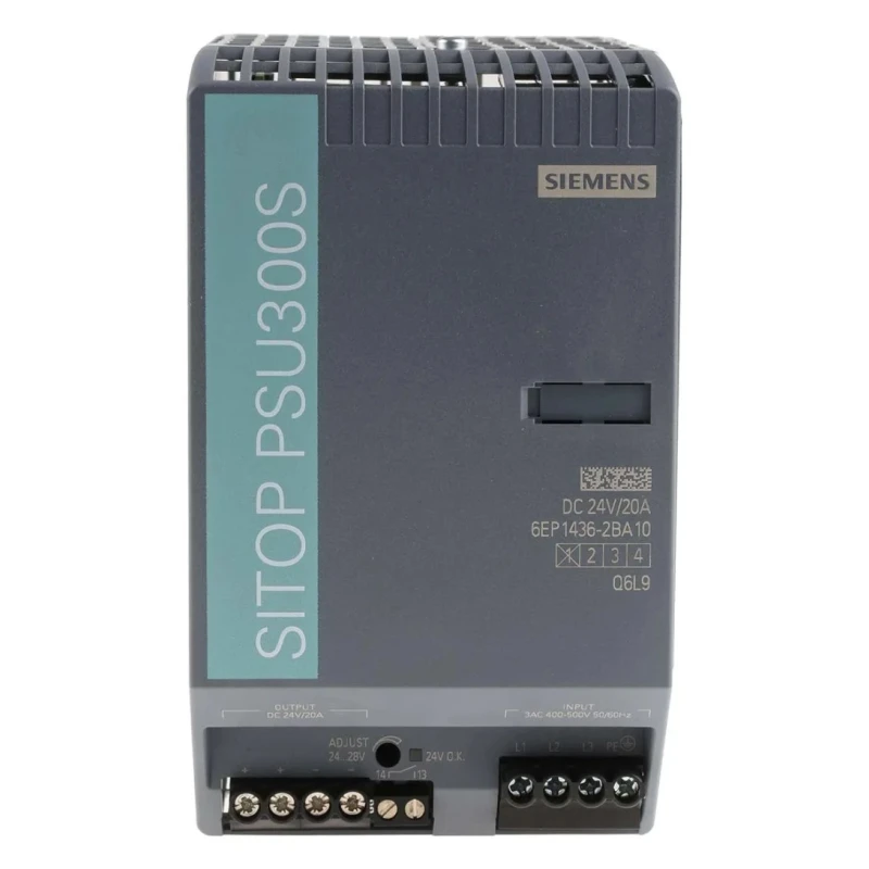 Siemens SITOP PSU300S Switched Mode DIN Rail Power Supply 550V AC Input 24V DC, 20 A Output DC 480W PSU300S