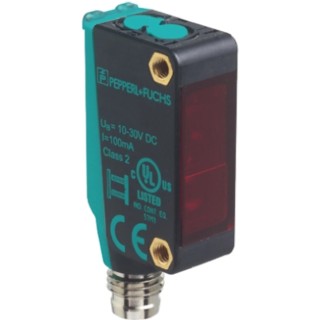 Pepperl + Fuchs Through Beam Photoelectric Sensor, Block Sensor, 10 m Detection Range, PNP Output M100/MV100-RT/76a/95/103