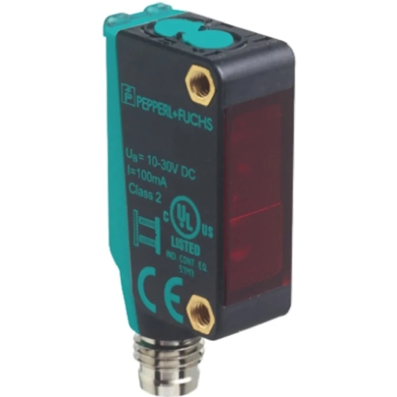 Pepperl + Fuchs Through Beam Photoelectric Sensor, Block Sensor, 10 m Detection Range, PNP Output M100/MV100-RT/76a/95/103