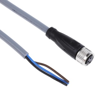 Pepperl + Fuchs Sensor Actuator Cable Female 3 Way Straight to Unterminated PVC Jacket Grey 5 m V3-GM-5M-PVC