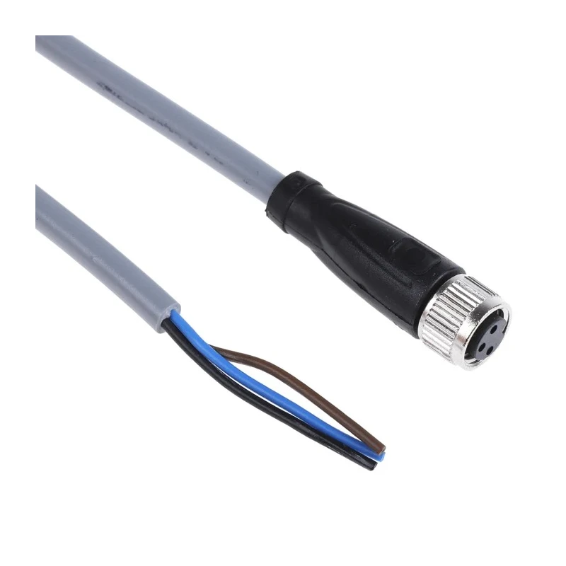 Pepperl + Fuchs Sensor Actuator Cable Female 3 Way Straight to Unterminated PVC Jacket Grey 5 m V3-GM-5M-PVC