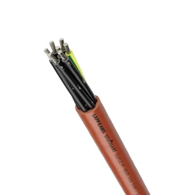 Lapp ÖLFLEX HEAT 180 SiHF Power Cable 7 Cores 1mm² 18 AWG Unscreened 50m Brown Red Silicone Rubber Sheath 0046012