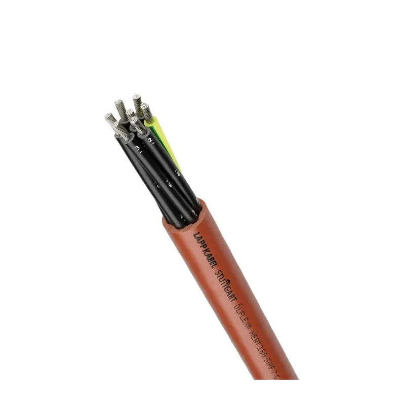 Lapp ÖLFLEX HEAT 180 SiHF Power Cable 7 Cores 1mm² 18 AWG Unscreened 50m Brown Red Silicone Rubber Sheath 0046012