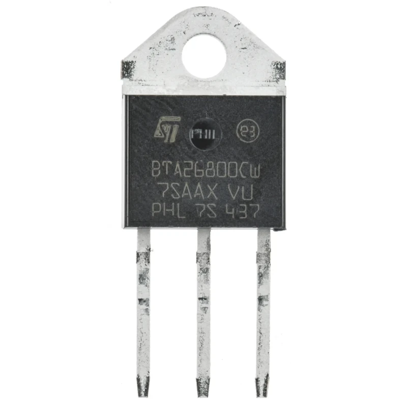 STMicroelectronics Through Hole 3-Pin TRIAC, Repetitive Peak Reverse Voltage 800 V, Gate Trigger 1.3 V BTA26-800CWRG