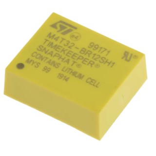 STMicroelectronics Battery Backup IC Lithium Carbon Monofluoride Through Hole SNAPHAT 4-Pin 2.8 V M4T32-BR12SH1