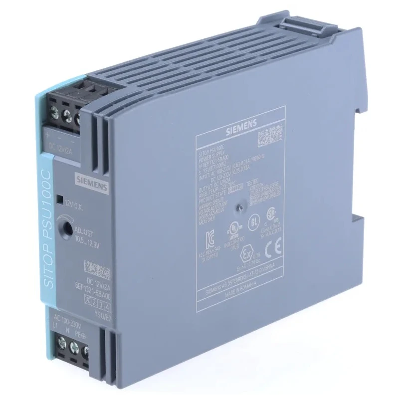 Siemens SITOP PSU100C Switched Mode DIN Rail Power Supply 264V AC/DC Input 12V DC 2A Output 24W PSU100C