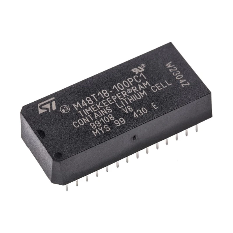 STMicroelectronics Real Time Clock 8.19 kB RTC Memory, 28-Pin PCDIP Through Hole M48T18-100PC1
