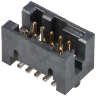 Amphenol Communications Solutions Rib-Cage Series Straight Surface PCB Header, 10 Contacts, 1.27 mm Pitch, 2 87409-105LF