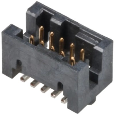 Amphenol Communications Solutions Rib-Cage Series Straight Surface PCB Header, 10 Contacts, 1.27 mm Pitch, 2 87409-105LF