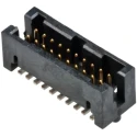 Amphenol ICC Rib-Cage Series Straight Surface PCB Header, 20 Contacts, 1.27 mm Pitch, 2 Row, Shrouded 87409-110LF