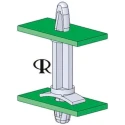 Essentra Nylon PCB Support Pillar Locking Type for 3.18 mm PCB Hole, Chassis Hole Diameter 4.75 mm LCBS-7-01