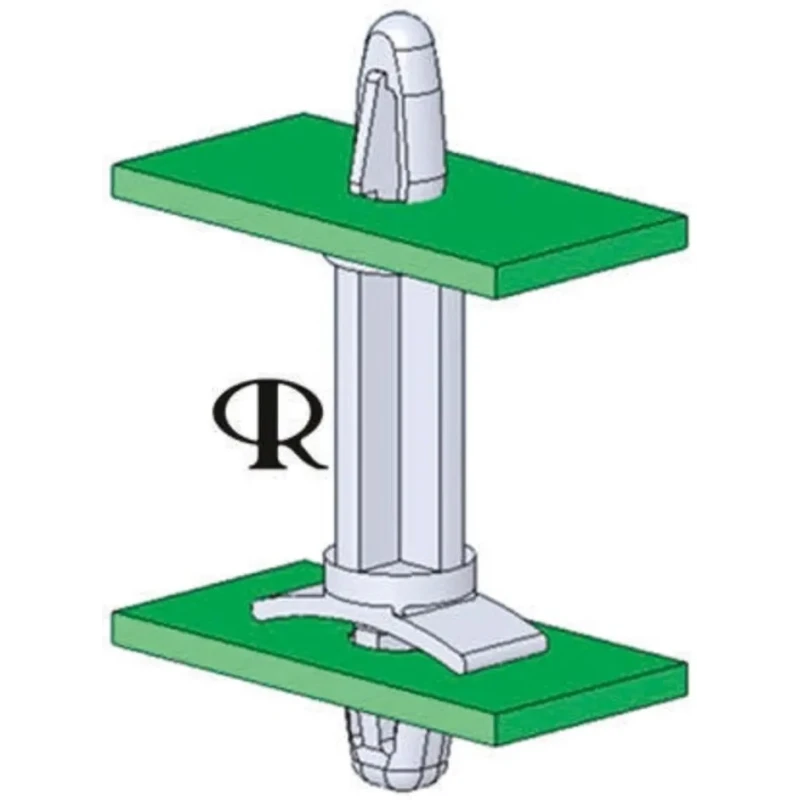 Essentra Nylon PCB Support Pillar Locking Type for 3.18 mm PCB Hole, Chassis Hole Diameter 4.75 mm LCBS-7-01