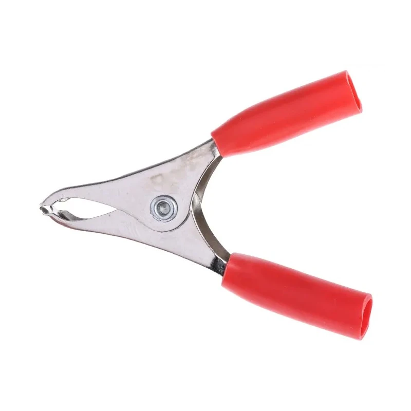 Mueller Electric Red Crocodile Clip Nickel Plated Steel Contact Insulated BU-40A-2