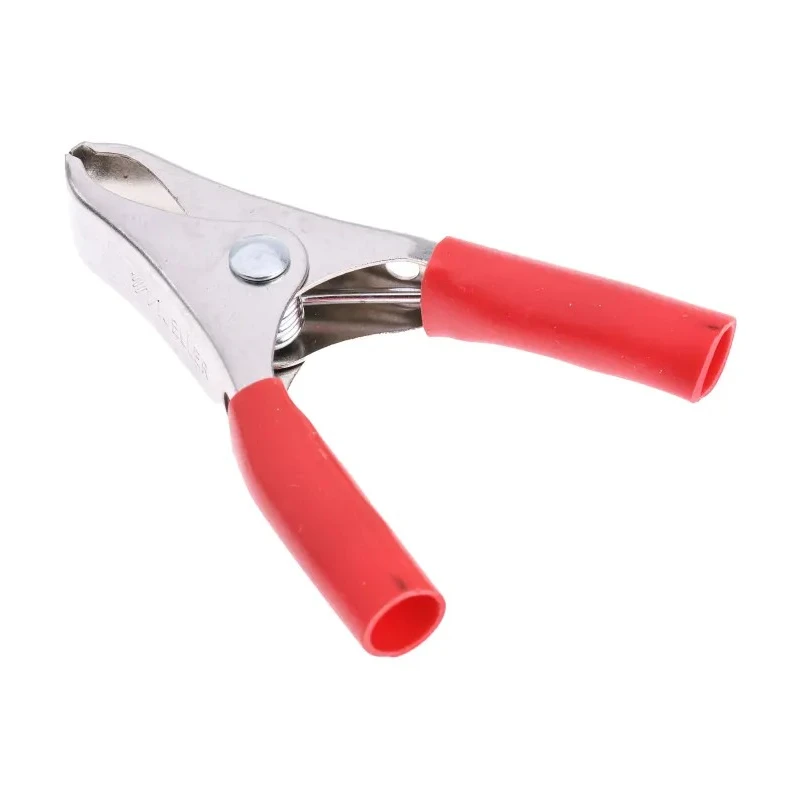 Mueller Electric Red Crocodile Clip Nickel Plated Steel Contact Insulated BU-40A-2