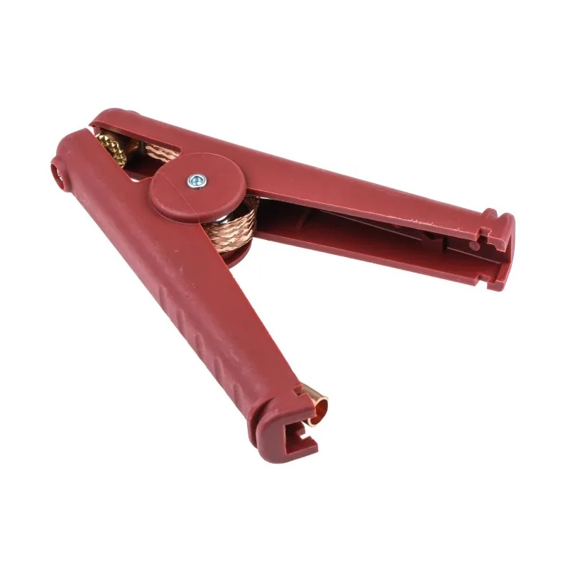 Mueller Electric Red Crocodile Clip Copper Contact Insulated 400A Current BU-102W-2
